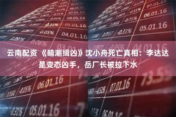 云南配资 《暗潮缉凶》沈小舟死亡真相：李达达是变态凶手，岳厂长被拉下水